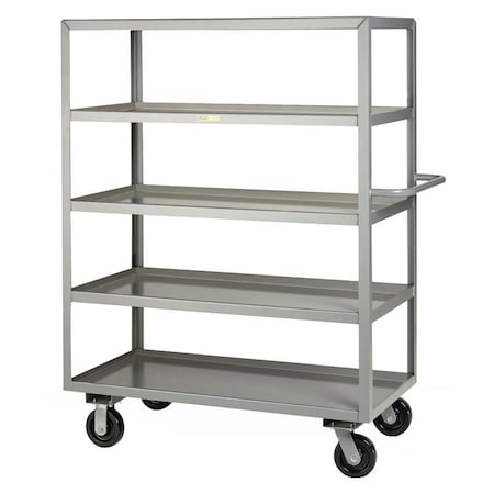 Little Giant Multi-Shelf Stock Cart, Steel, 3600 lb Load Capacity, 5 Shelves, 66 in L, 30 in W, 65 in H 5ML30606PH
