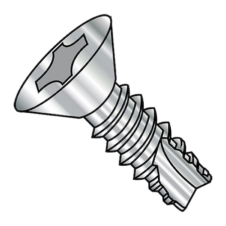 Zoro Select Thread Cutting Screw, #6-20 x 1/2 in, 18-8 Stainless Steel Flat Head Phillips Drive, 5000 PK 06085PF188