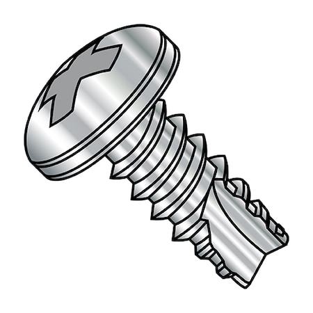 Zoro Select Concrete Screw, Pan, 18-8 Stainless Steel 5000 PK 08045PP188