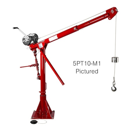 Thern Davit Crane Up To 1200Lb Cap W/ Spur Gea 5PT10S-M3