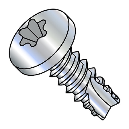 Zoro Select Thread Forming Screw, #2-32 x 5/16 in, Zinc Plated Steel Pan Head Torx Drive, 10000 PK 02055TP