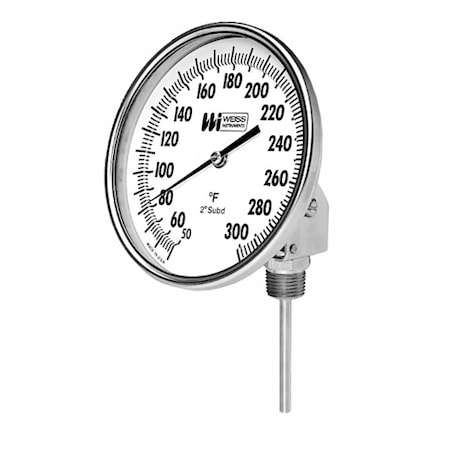 Weiss Adj Angle Dial Therm, 5", 50-550F, 9" Stem 5VBM9-550