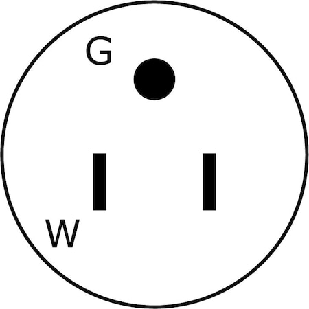 Ericson Straight Blade Plug, 5-15P, 15 A, 125V AC, 2 Pole, Grounded 1510-P-BLK