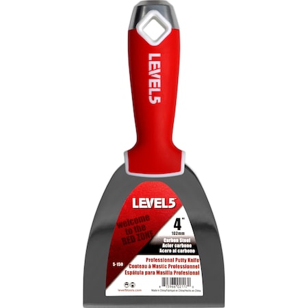 Level 5 Tools Putty Knife, CS, Soft Grip, 4 5-150
