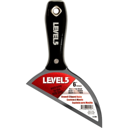 Level 5 Tools Clipped Knife, Stainless Steel, 6 5-201