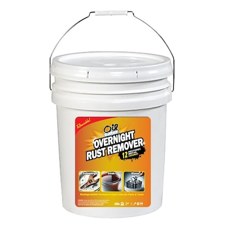 Oil Eater Rust Remover, Overnight, 5 Gal, Safe Soak AOR5G33603