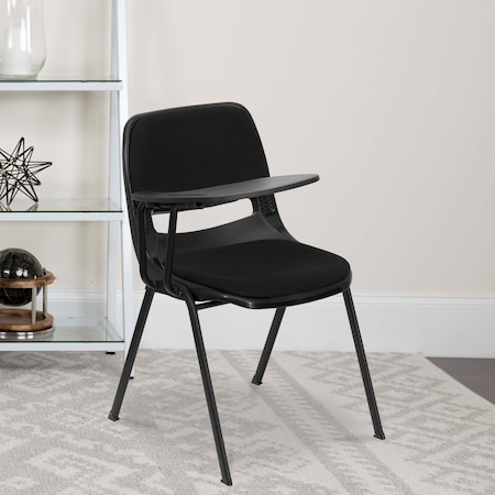 Flash Furniture Black Plastic Tablet Arm Chair, PK5 5-RUT-EO1-01-PAD-RTAB-GG