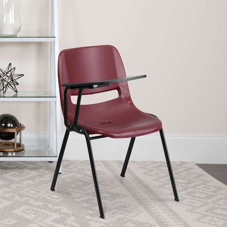 Flash Furniture Burgundy Tablet Arm Chair, PK5 5-RUT-EO1-BY-RTAB-GG