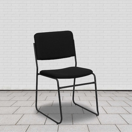 Flash Furniture Black Fabric Stack Chair, PK5 5-XU-8700-BLK-B-30-GG