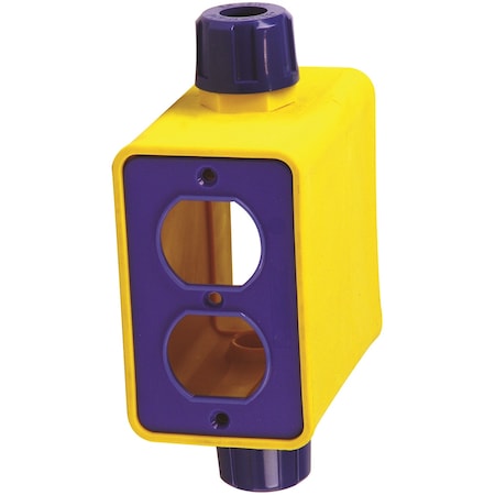Ericson Electrical Box, Outlet Box Type, 2 Gangs, Thermoplastic Elastomer, Rectangular Shape 6006