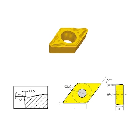 Hhip DCMT 21.51-EM Coated Carbide Insert 6004-1021