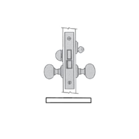 Baldwin Entry Storeroom Handlesets Antique Brass 6010.050.RLS