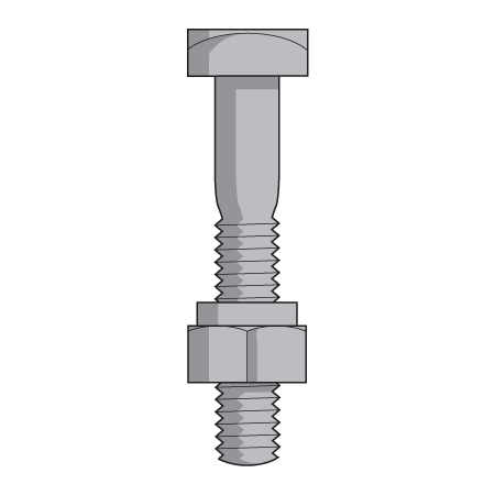 Quickcable Bolt/Nut, 1/4"-20 X 1-5/8, PK10 6011-010