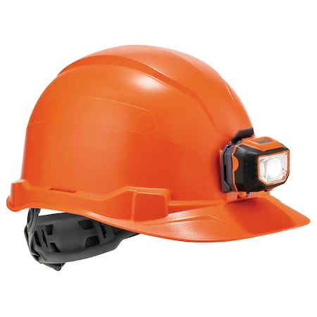 ERGODYNE Orange Class E Hard Hat Cap w/Ratchet Su 8970-LED