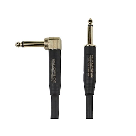 Monoprice Cloth 1/4" Ts Cable Rt Angle, 10 ft.Blue 601470