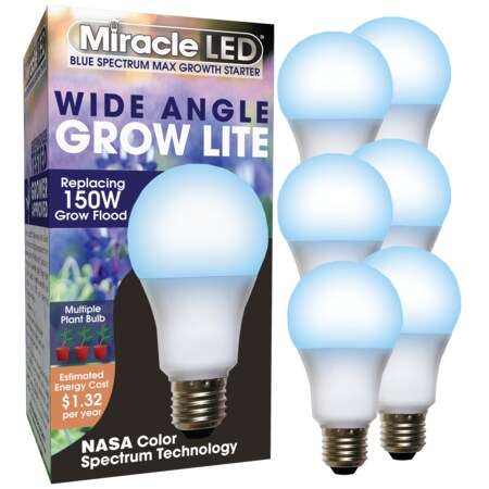Miracle Led Blue Spectrum Multi Plant LED Grow Light Replace 150W, PK6 602151