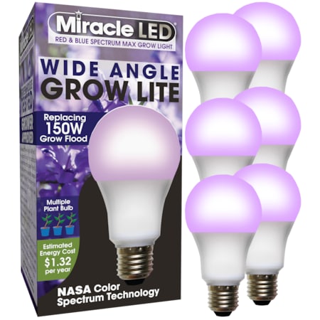 Miracle Led Red & Blue Spectrum Multi Plant LED Grow Light Replace 150W, PK6 602155
