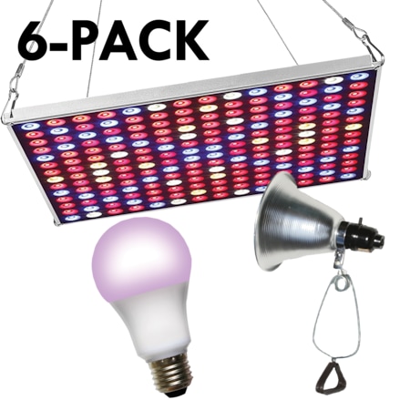 Miracle Led LED Grow Panel & Clamp On Red & Blue Spectrum Grow Light Kit 18 Pcs Kit, PK6 602241