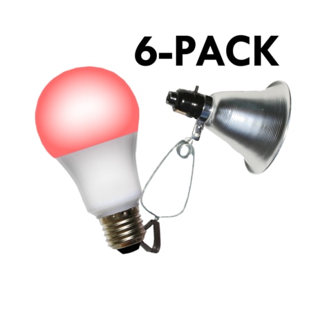 MIRACLE LED Clamp Lamp Grow Fixture & Red Spectrum LED Grow Light 12 Pcs Kit 602285