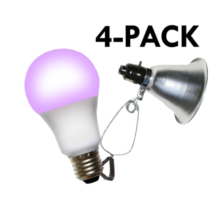 Miracle Led Clamp Lamp Grow Fixture + Red & Blue LED Grow Light 8 Pcs Kit, PK4 602288