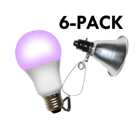 Miracle Led Clamp Lamp Grow Fixture + Red & Blue LED Grow Light 12 Pcs Kit, PK6 602289