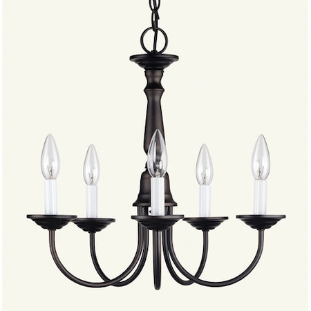 Livex Lighting Home Basics 5 Light Bronze Chandelier 6030-07