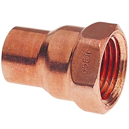 Nibco Straight, Copper, Cup3/8in, FNPT3/4in 9024450