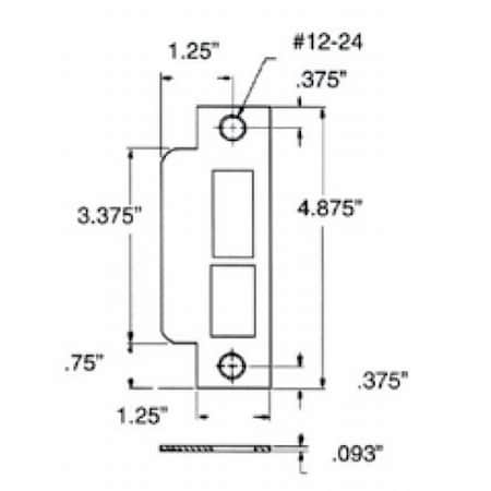Baldwin Lifetime Brass Strikes Lifetime Brass 6040.003.L
