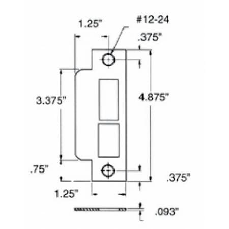 Baldwin Antique Brass Strikes Antique Brass 6040.050.L