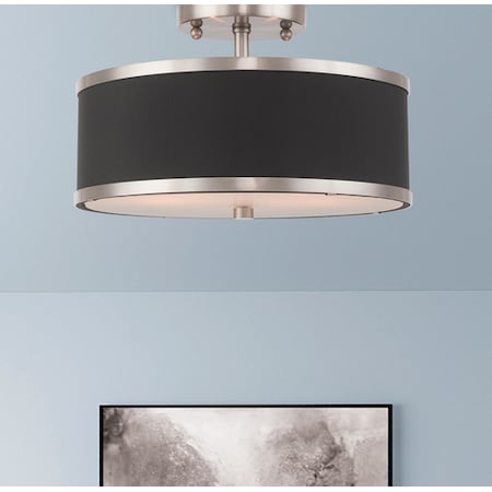 Livex Lighting Park Ridge 2 Light Brushed Nickel Ceiling Mount 60402-91