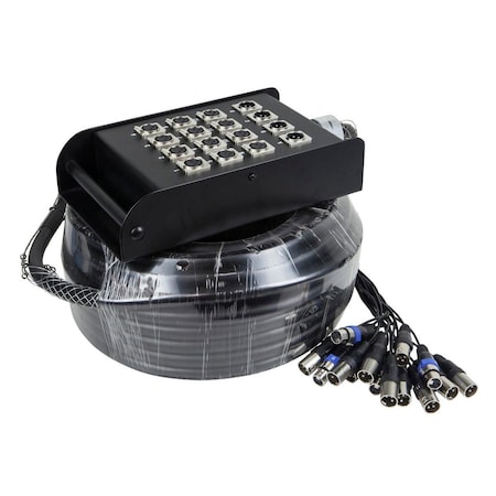 Monoprice Xlr Snake, 12X4 Stage Box, 30M, 16 Channel 604130
