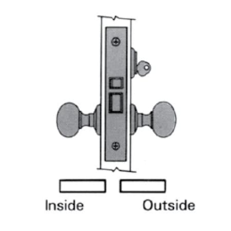 Baldwin Fail Safe Handlesets Lifetime Brass 6051.003.RRLS