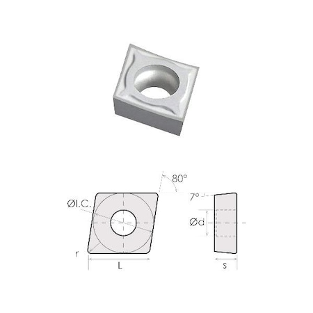 Hhip CCGX-432  LH Carbide Insert For Aluminum 6054-0432