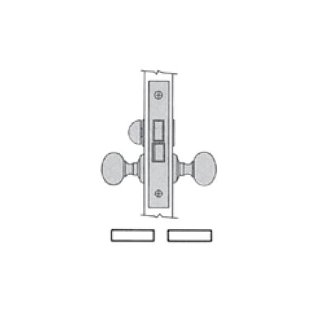 Baldwin Privacy Handlesets Lifetime Brass 6055.003.LRLS