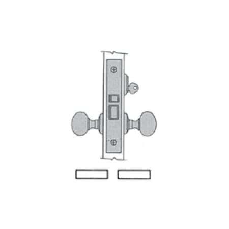 Baldwin Utility Room Handlesets Lifetime Bright Nickel 6065.055.RR