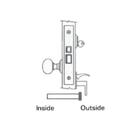 Baldwin Utility Room Handlesets Lifetime Brass 6066.003.LR