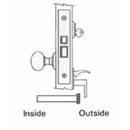 Baldwin Utility Room Handlesets Lifetime Bright Nickel 6066.055.RLS
