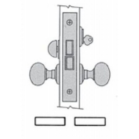 Baldwin Dormitory Handlesets Lifetime Bright Nickel 6070.055.R