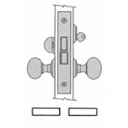 Baldwin Dormitory Handlesets Satin Brass with Brown 6070.060.R