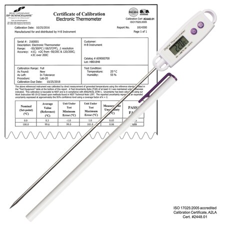 Bel-Art Products Electronic Thermometer Waterproof -50/15 60900-1900