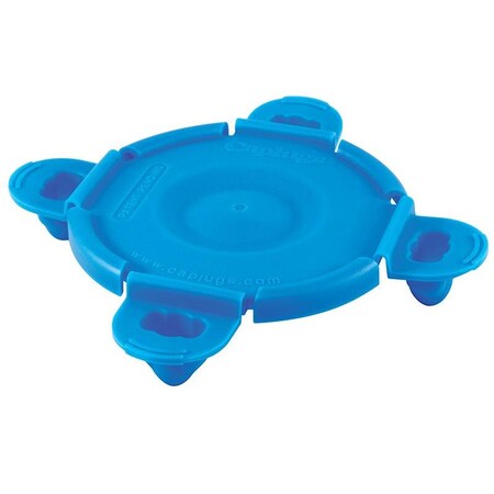 Caplugs Toggle Lock FLG Protectors, Blue, Red, Low Density Polyethylene 160 PK TLF-150-0500 QTLF150-0500Q2