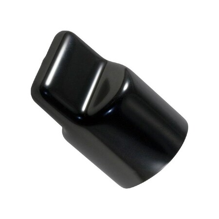 Caplugs Vinyl Flat Pull-Tab Cap, Black, Red, Vinyl 1000 PK VFC-207-16 99190424