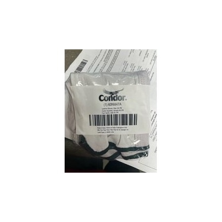 Condor Leather Drivers Gloves, Shirred Slip-On Cuff, Keystone Thumb, White, M, 1 PR 60NM47