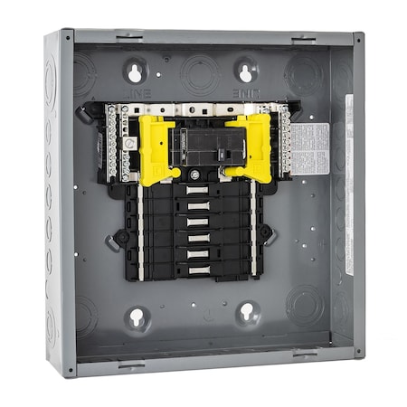 Square D Load Center, QO, 12 Spaces, 100A, 120/240V AC, Main Circuit Breaker, 1 Phase QO112M100P