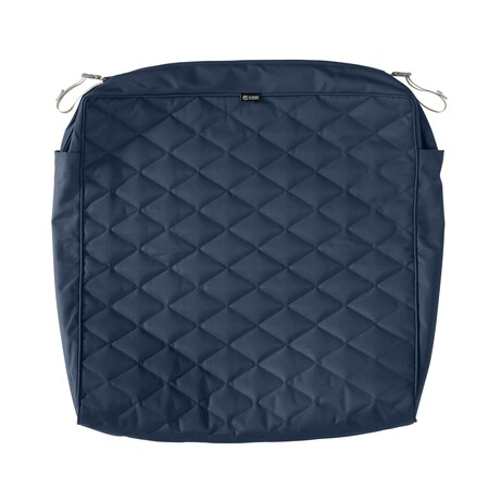 Classic Accessories Montlake Quilted Cushion Slipcover, Navy, 25"x27"x5" 60-485-015501-RT