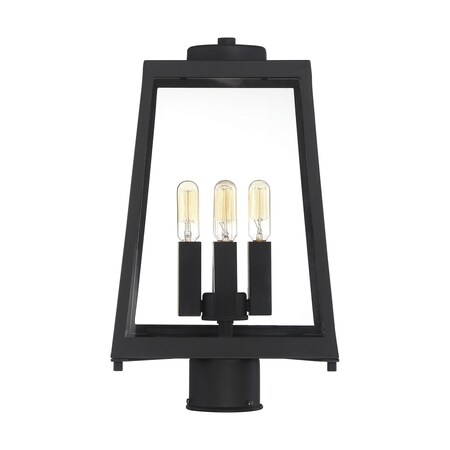 Nuvo Halifax - 4-Light - Post Lantern - Matte Black Finish with Clear Glass 60/6585
