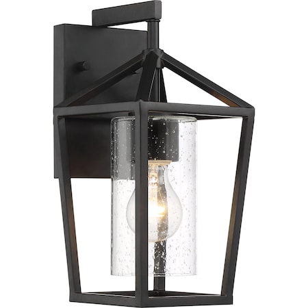 Nuvo Hopewell - 1-Light - Small Lantern - Matte Black Finish with Clear Seeded Glass 60/6591