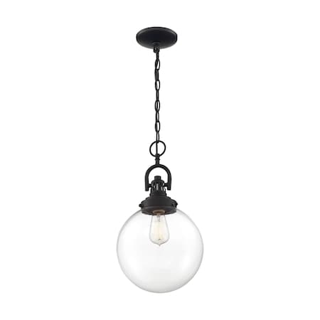 Nuvo Skyloft 1-Light Pendant Fixture - Aged Bronze Finish with Clear Glass 60/6673