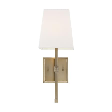 Nuvo Highline 1-Light Vanity - Burnished Brass Finish with White Linen Shade 60/6707