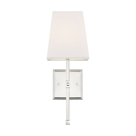 Nuvo Highline 1-Light Vanity - Polished Nickel Finish with White Linen Shade 60/6708